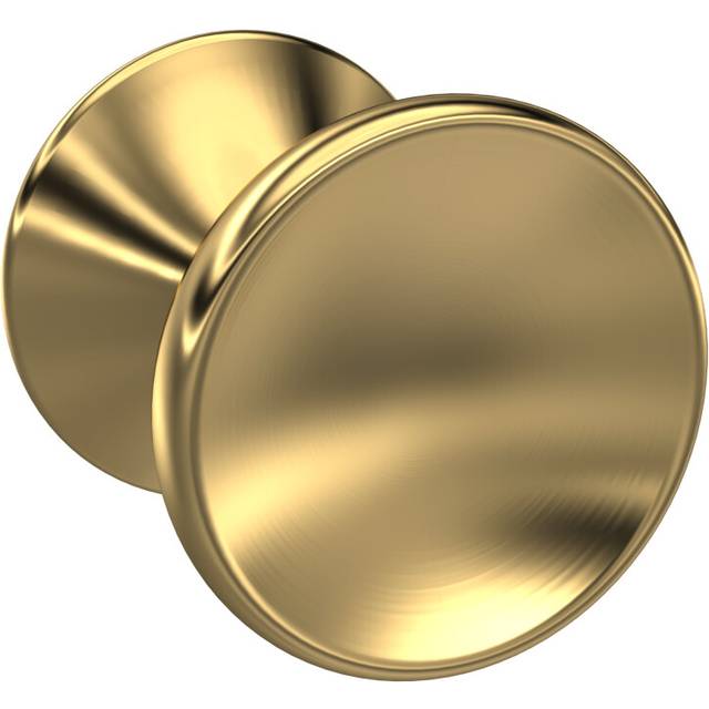 Indented Round Knob, 30mm - Brushed Brass
