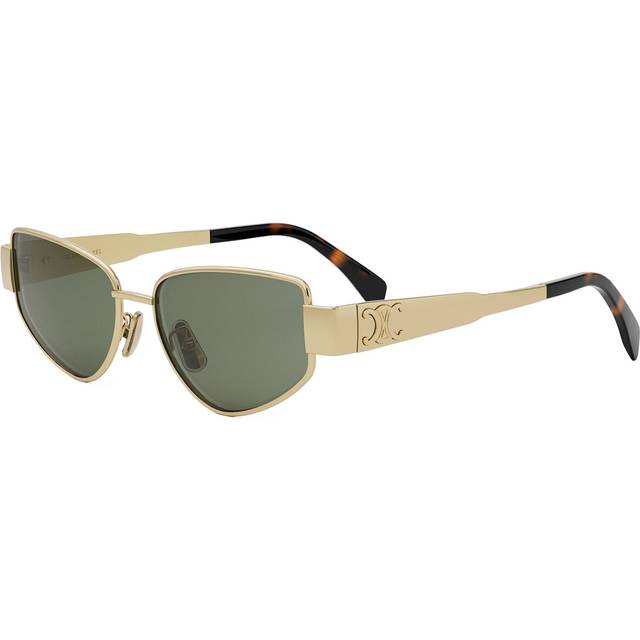 Celine Sunglasses Metal Triomphe CL40293U 30N Shiny Endura Gold Green