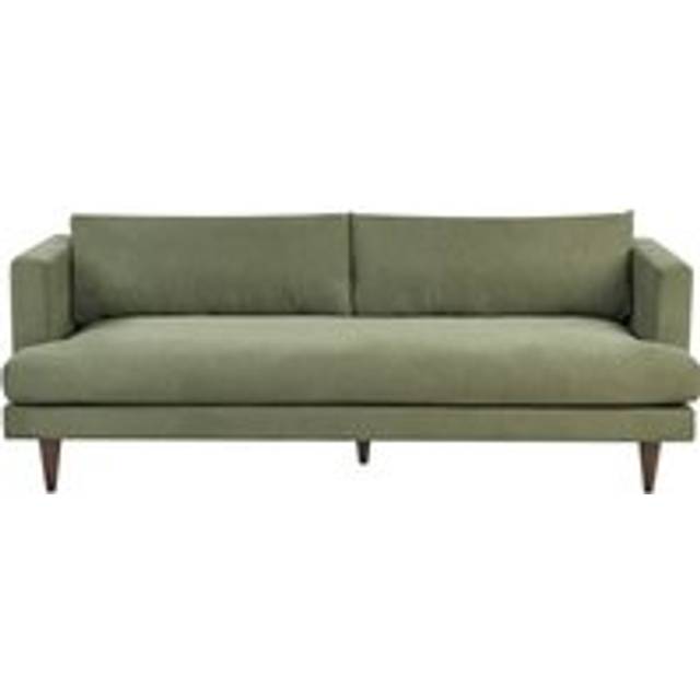 Beliani 3 Seater Fabric Sofa Green Jarpen, Green