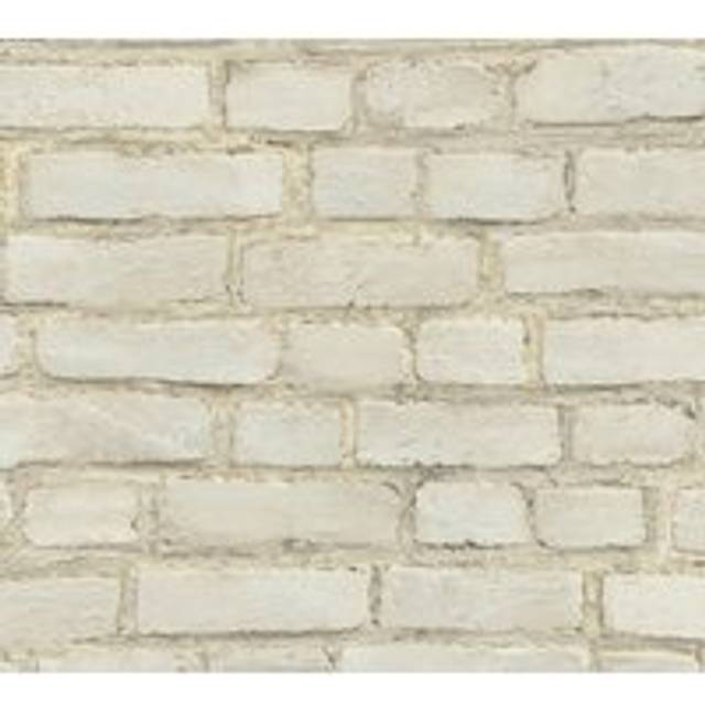 Stone tile wallpaper wall Profhome 374141 non-woven wallpaper smooth with nature-inspired pattern matt grey white 5.33 m2 (57 ft2)