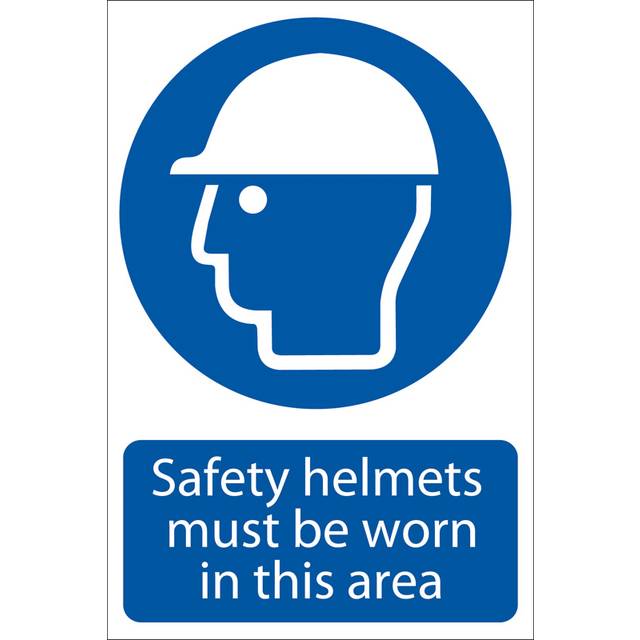Draper Safety Helmets Must Be Worn In This Area Sign 400mm 600mm Standard