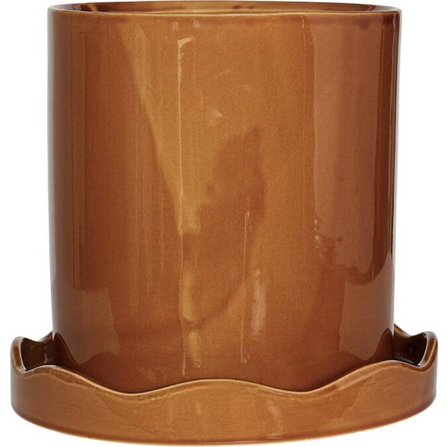 OYOY Nami kruka med fat Ø21,5 cm medium Amber - Brun
