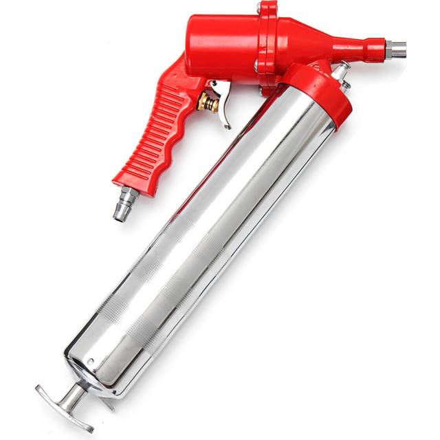 Manual One-Hand Grip Air Pneumatic Compressor Pump Grease Gun Red