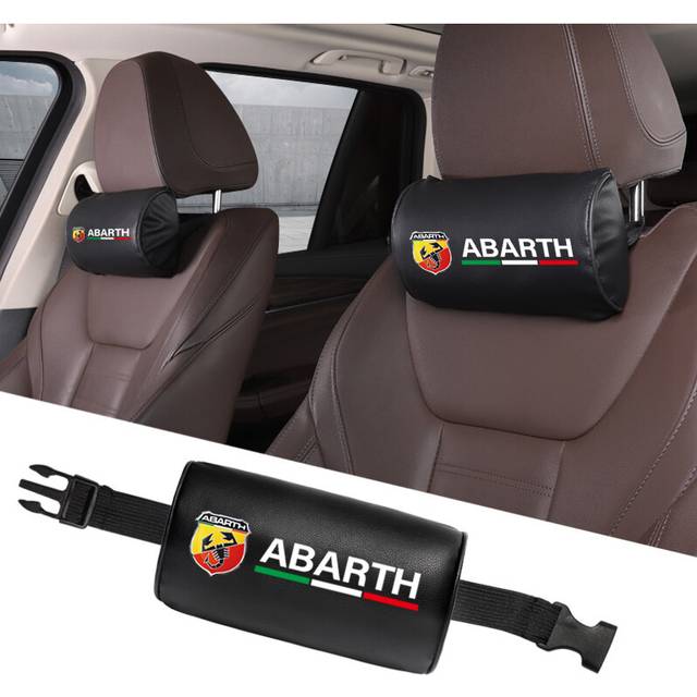Car Seat Neck Head Support Pillow Leather Headrest Cushion For Fiat Grande