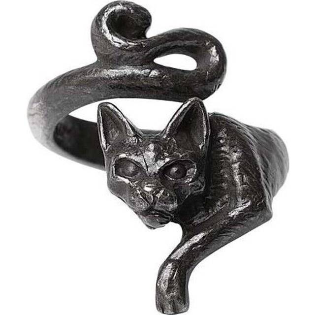 Alchemy Gothic - Gothic Ring - Le Chat Noir Ring - for Women - black - L-XL