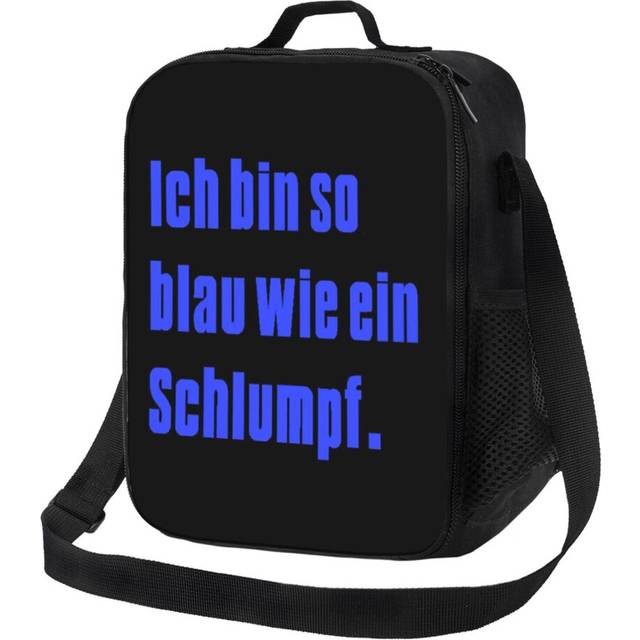 Kids Lunch Bag Ich Bin So Blau Wie Ein Schlumpf Insulated Tote Box for Girls Boys Back to School