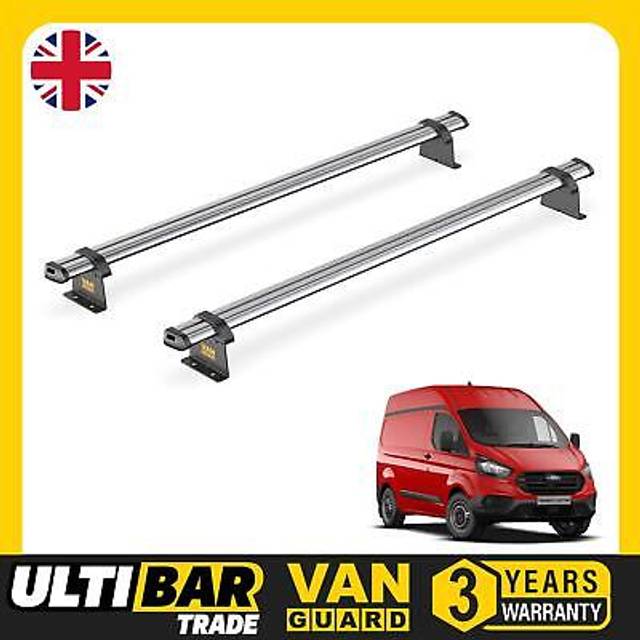 Ford transit custom roof rack for 2013-2024 gen1 [h2] 2x bars van guard trade