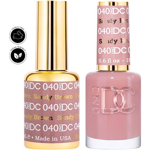 DND DC Duo Gel &amp; Nail Polish Set - Sandy Brown 040 - 2 x 18ml