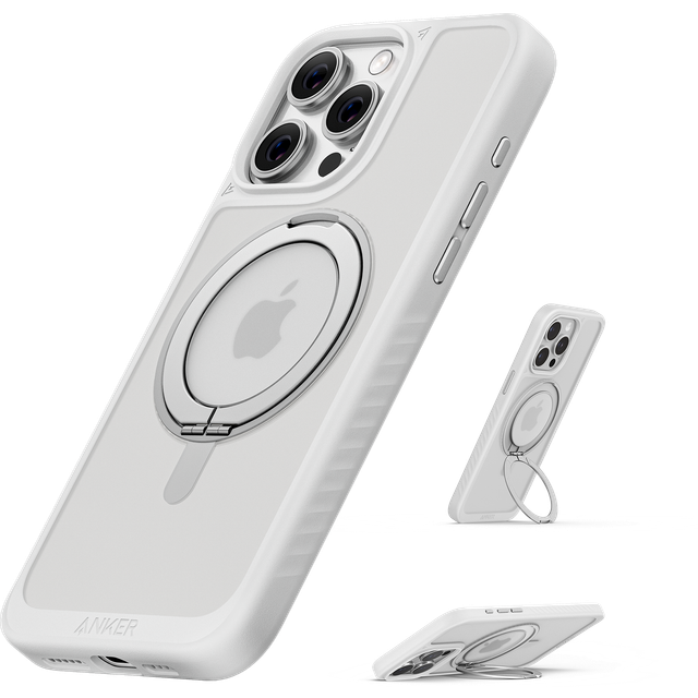 Anker MagGo Magnetic Case with Stand (360° Ring Stand, For iPhone) Transparent / iPhone 16 Pro Max