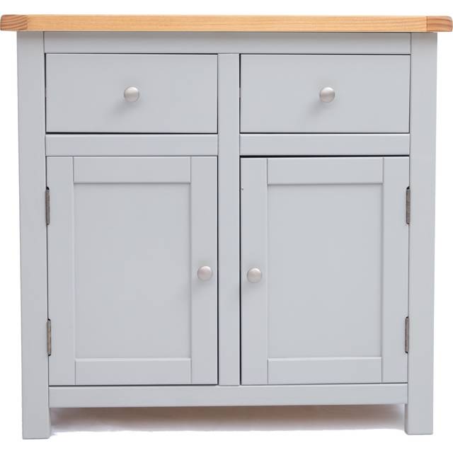 Argenta Light Grey 2 Drawer 2 Door Sideboard Chrome Knob - One Size