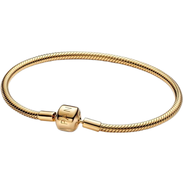 Pandora Bracelets - Barrel Clasp Snake Chain Bracelet - gold - Bracelets for ladies - 21