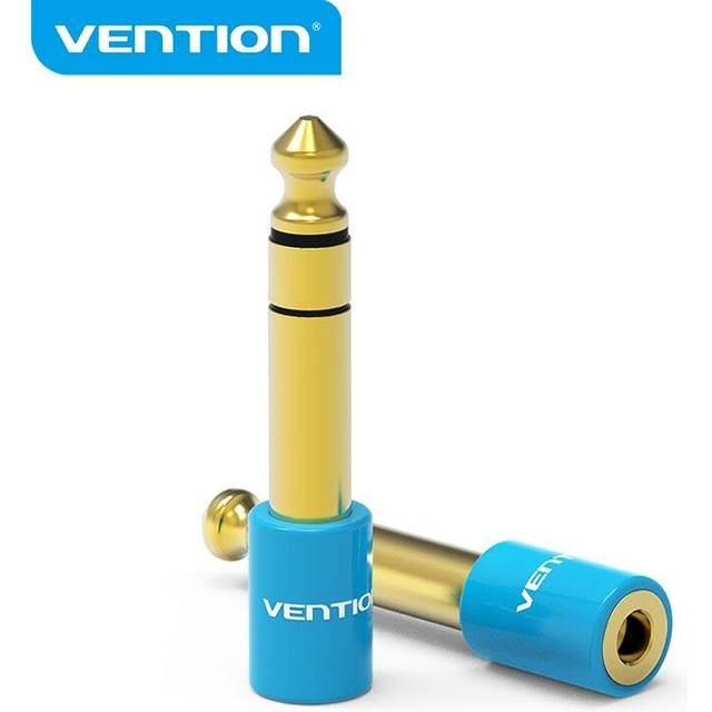 3.5mm Jack To 6.35mm Stereo Headphone Adaptor Connector Converter 6.3mm Gold 1/4