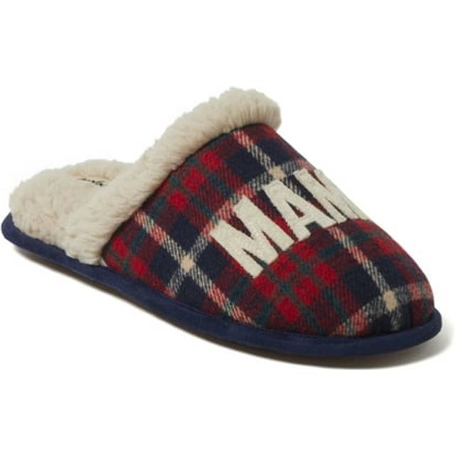 Dearfoams Gifts for Women Matching Christmas Holiday Mama Bear Slipper  Peacoat  5-6