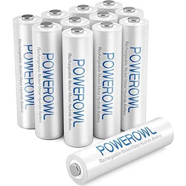 POWEROWL AAA Laddningsbara Batterier Förladdning 1000 mAh Hög kapacitet 1,2 V Ni-MH Laddningsbara AAA-Batterier Låg Självurladdning