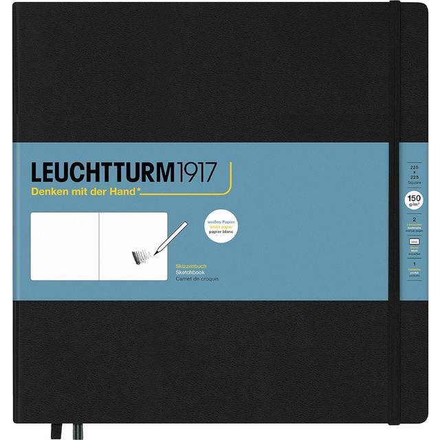 Leuchtturm1917 Sketchbook Square 112 Pages 22.5 cm x 22.5 cm Black
