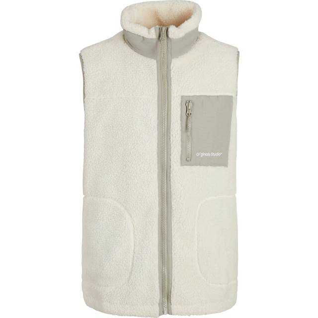 JACK&JONES Herr JORVESTERBRO Teddy kroppsvärmare AW24 NOOS väst, Cloud Dancer, S, Molndansare, S
