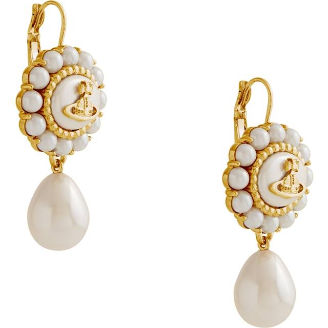 Vivienne Westwood Gold Amaya Halo Pearl Drop Earrings - Gold