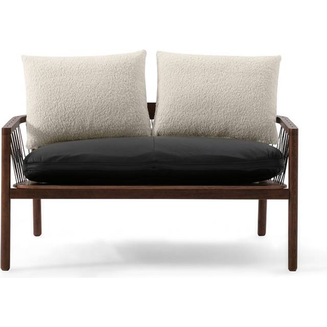 Hatch 48" Sofa, Sheepskin & Black