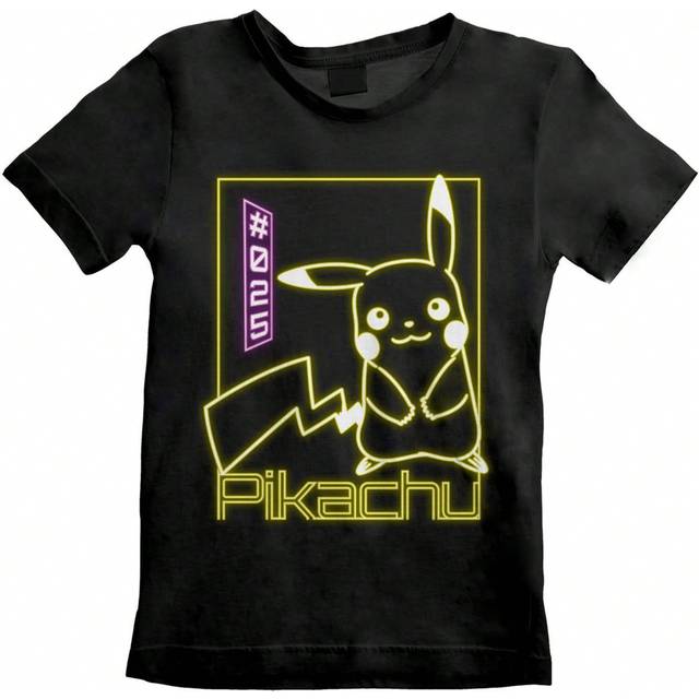 pokemon Childrens/Kids Pikachu Neon T-Shirt (Black)