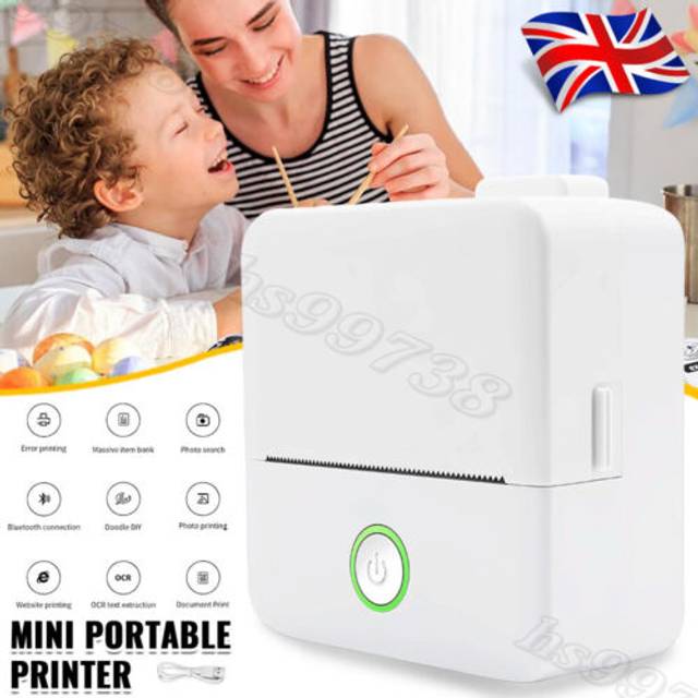 Mini pocket thermal printer bluetooth mobile phone photos label printing machine
