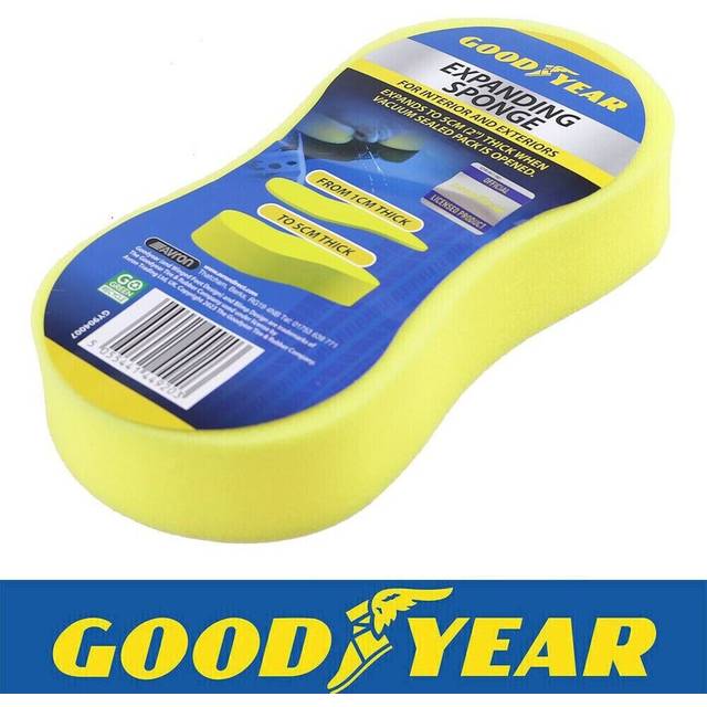 Goodyear Car Washing Sponge Multipurpose Vacuum Compressed Cleaning Accessories