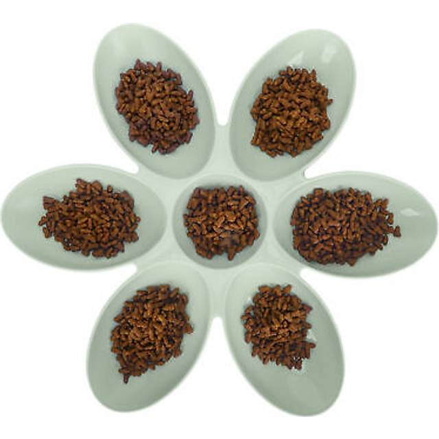 Cat food bowl flower petals shaped cat water bowls dishes multi-cat feeder cat
