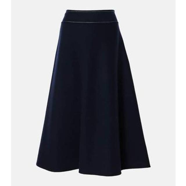 'S Max Mara Nevada wool midi skirt - black (UK 8)