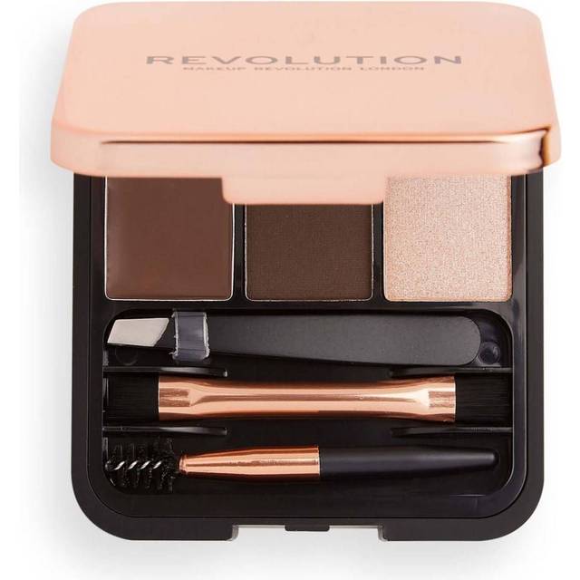 Makeup Revolution Brow Sculpt Kit Dark Brown