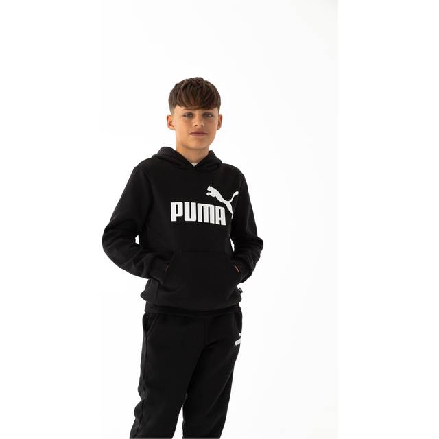 PUMA Ess No. 1 Logo Fleece Hoodie Youth, Black, size 13-14 Youth (13-14 Youth)