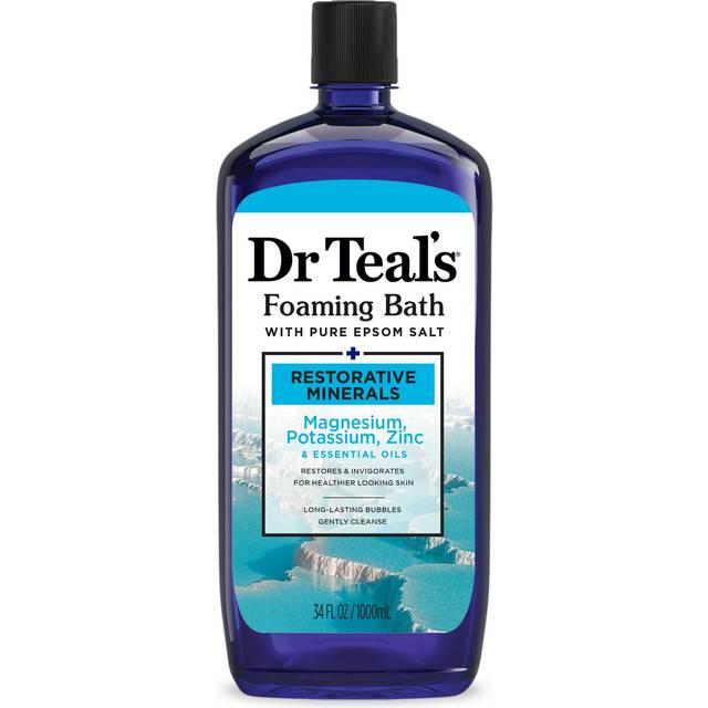 Dr Teal's Foaming Bath with Pure Epsom Salt - Restorative Minerals 34 fl oz