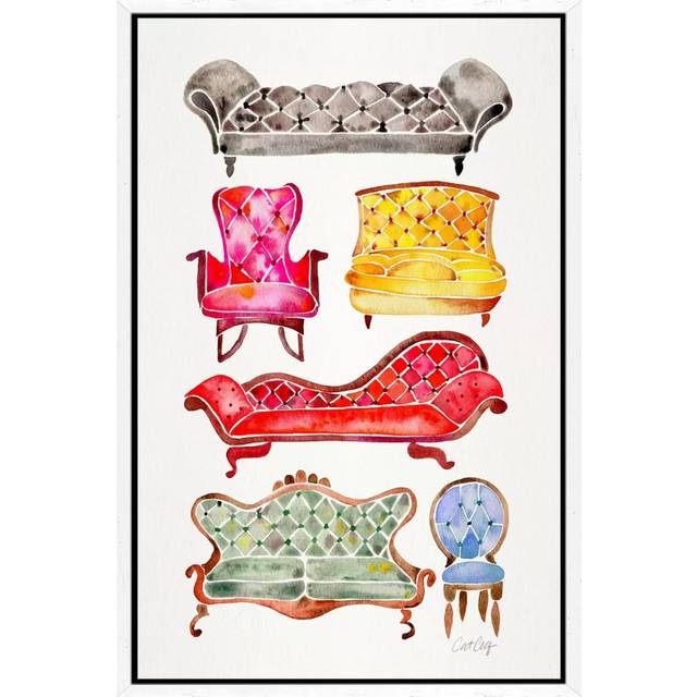 Victorian Lounge II by Cat Coquillette - Gallery-Wrapped Canvas Giclée on Canvas - White Framed (101.6 cm H x 66.04 cm W)