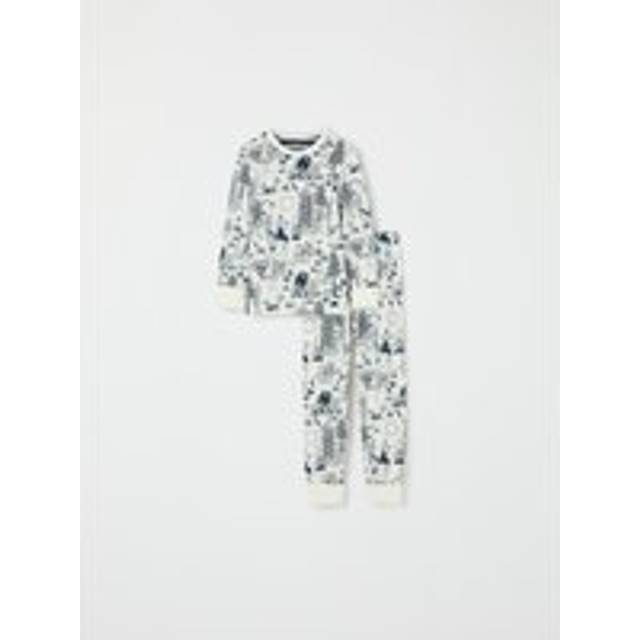 Moomin Print Kids Pyjamas - White - 2-4y x 98/104