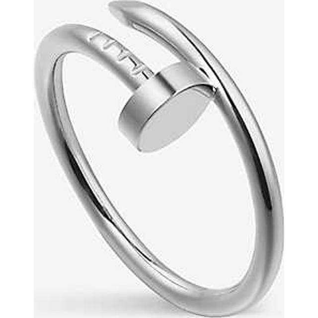 Cartier Mens White Gold Juste Un Clou Small 18ct White-gold Ring 51mm - WHITE GOLD