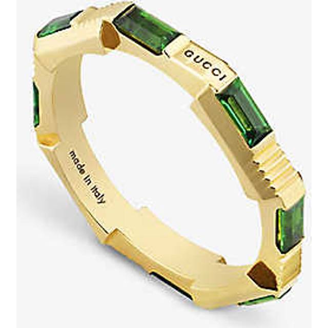 Gucci Womens Yellow Gold Link To Love 18ct Yellow-gold and 0.9ct Tourmaline Ring N/o - YELLOW GOLD