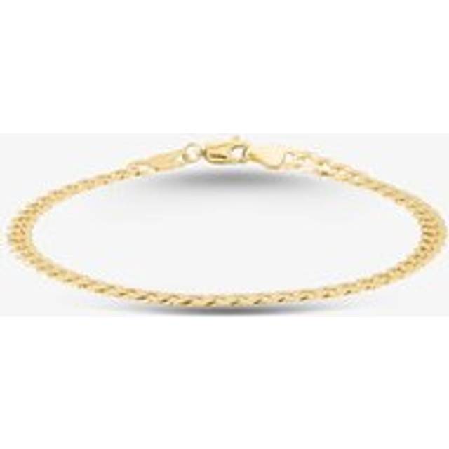 9ct Yellow Gold 8.5 Inch Flat Curb Chain Bracelet SUFC-440-9Y-8.5