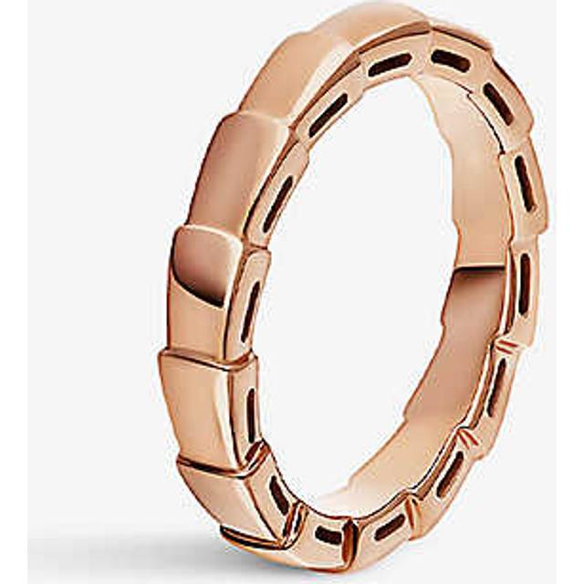Bvlgari Womens Rose Gold Serpenti Viper 18ct Rose-gold Wedding Band 56mm - ROSE GOLD