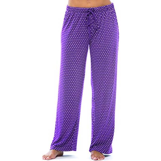 Just Love Women Polka Dot Pajama Pants  PJs  Sleepwear  Plum With Blac