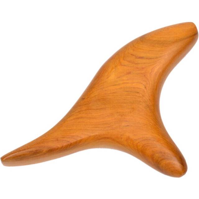 (a-as pic) Triangle Trigeminal Body Massager Relax Fragrant Wood Neck Shiatsu Reflexology Wooden SPA Therapy Massage forBlood Circulation