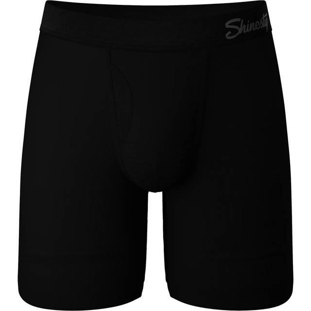 Shinesty Hammock Support Mens Underwear with Pouch | Long Boxer Briefs for Men | US Large Black