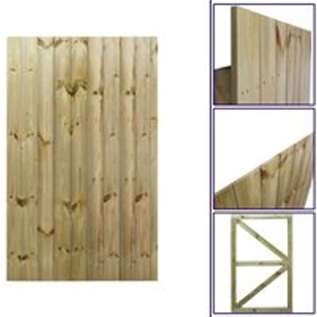 Premier 6ft Tongue & Groove 105cm Wide Fully Framed Flat Top Gate