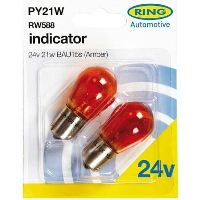 Ring Automotive Standard Bulbs - 24V 21W P21W BAu15s - Indicator (Amber) - Pack