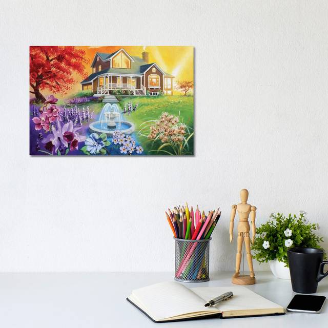 The Studio by D. &#34;Rusty&#34; Rust - No Frame Gallery-Wrapped Canvas Giclée on Canvas - Black;White;Silver;Earls Green;Celery (20.32cm H x 30.48cm W)