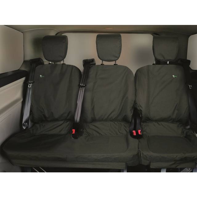 Seat Cover For Ford Tourneo Custom & Custom Kombi, Year 2013 - 2023, Double & Single Rear Seat, Black, Town & Country - TCTKBLK