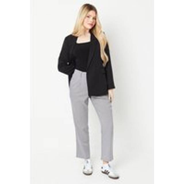 Womens Gingham Kickflare Trousers - Mono - 10