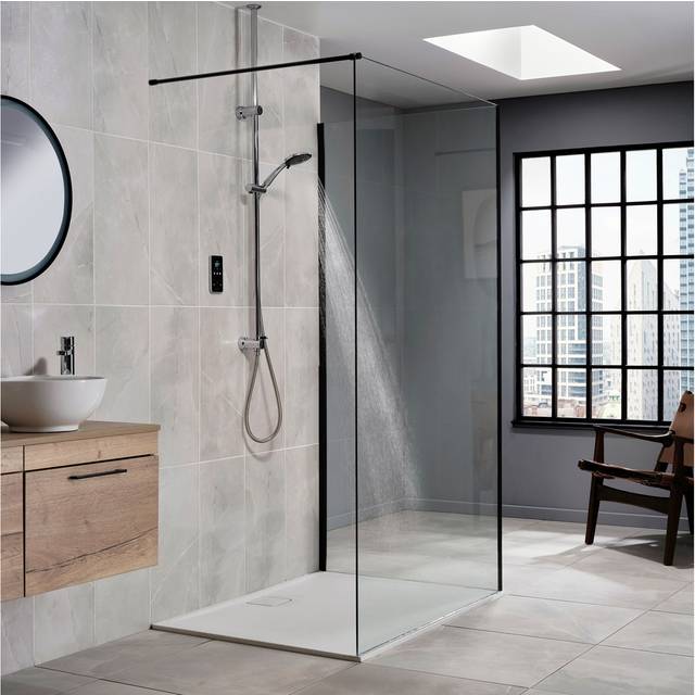 ENVi 9.0kw Thermo Silver Electric Shower Single Outlet Ceiling Fed Kit - Triton
