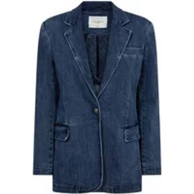 COPENHAGEN MUSE cmjean-Blazer Is A Blazer In A Soft Denim With Long Sleeves, A Single Button Fas |Blå |S