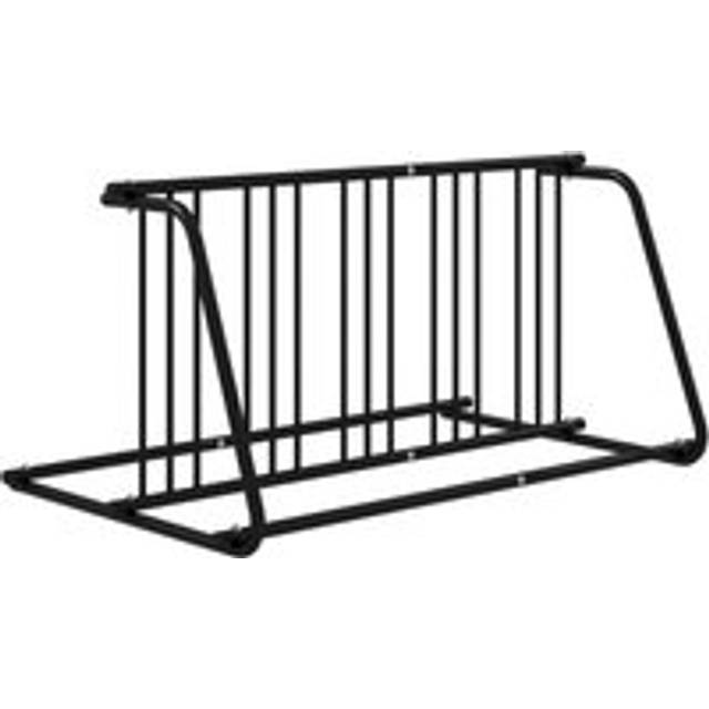 DURHAND Bike Stand, Double-sided Bike Rack for 6 Bicycles, Bike Floor Stand for Kids/Mountain/Road Bikes, Garage Indoor Outdoor Use Aosom UK
