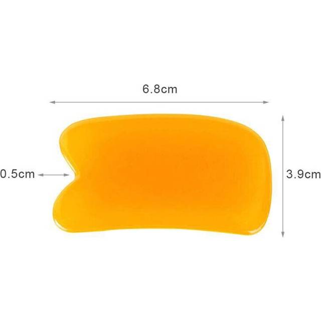(a-Silver) Beeswax Guasha Scraping Massage Scraper Face Massager Acupuncture Gua Sha Board Acupoint Eye Care SPA Massage Tool Body Care