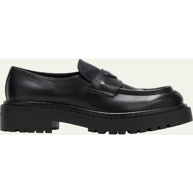 Prada Patent Leather Loafers - Black - 7