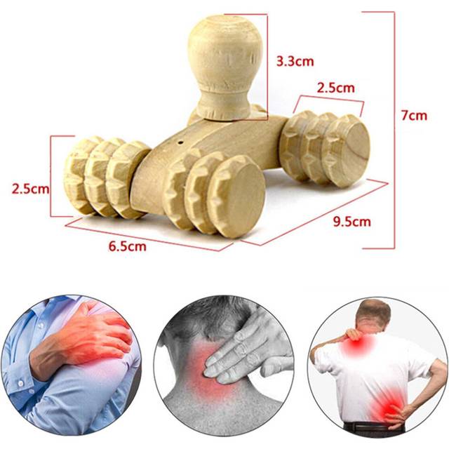 (a-Style 2) Tcare 1 Piece Body Neck Trigeminal Massage Wood Massager Body Relax Fragrant Wood Wooden SPA Therapy Massager Blood Circulation